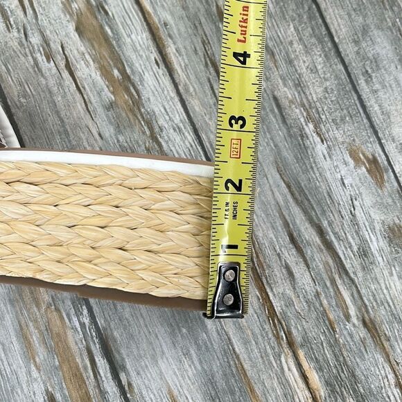 Women's Dressy Raffia Platform Slide Sandals Shies Size 7 - Picture 6 of 12